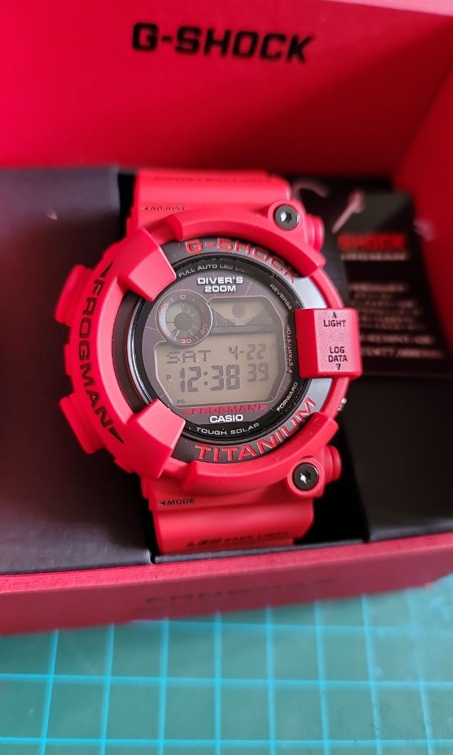 全新日本版G-Shock Frogman GW-8230NT-4JR 30週年記念版紅蛙, 名牌