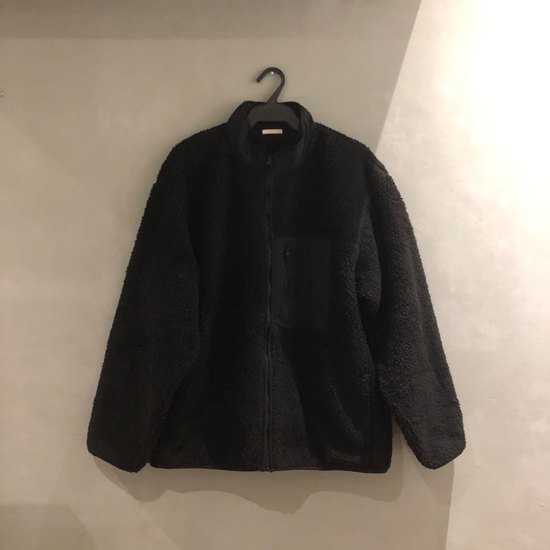 GU Black Fleece Jacket on Carousell