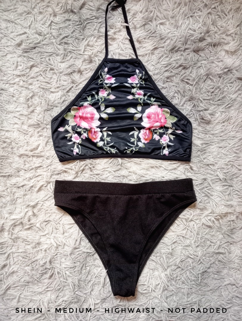 Halter Top Bikini Black, Women's Fashion, Swimwear, Bikinis & Swimsuits