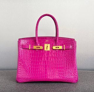 Hermes Birkin 25 Handbag F5 Bourgogne Shiny Porosus Croc GHW