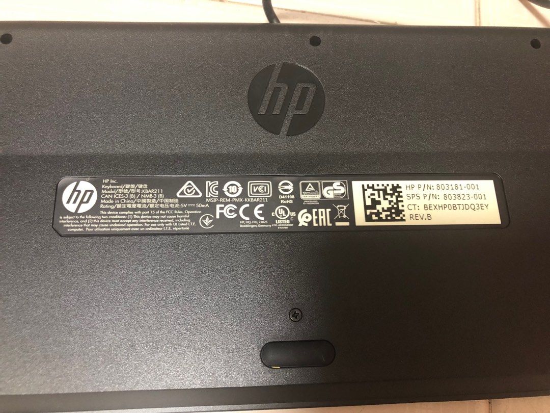 HP keyboard KBAR211, Computers & Tech, Parts & Accessories, Computer ...