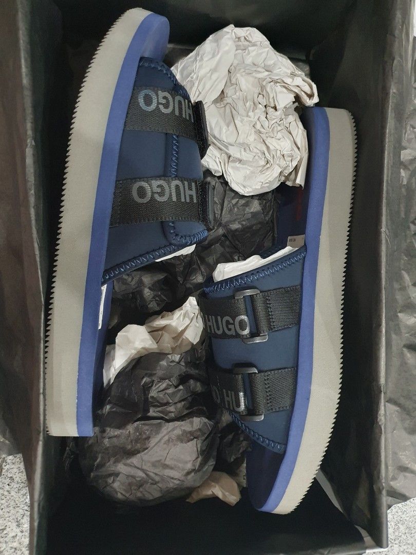 Mens hugo discount boss sliders sale