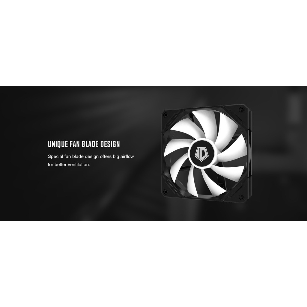 ID COOLING TF-12025-ARGB 5V | SINGLE PACK, 4-PIN PWM 120mm FAN BLACK ...