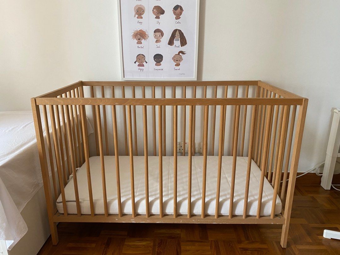 Ikea cot + mattress, Babies & Kids, Baby Nursery & Kids Furniture, Cots