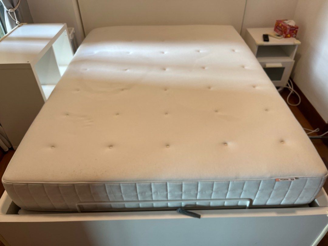 Ikea Hyllestad Queen Mattress, Furniture & Home Living, Furniture, Bed