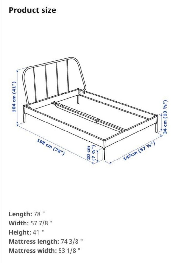 IKEA kopardal bedframe queensize, Furniture & Home Living, Furniture