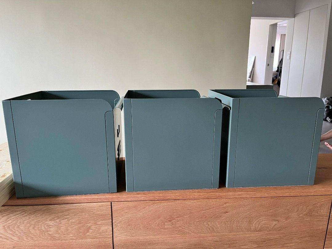 IKEA Resja metal storage boxes, Furniture & Home Living, Home Improvement & Organisation