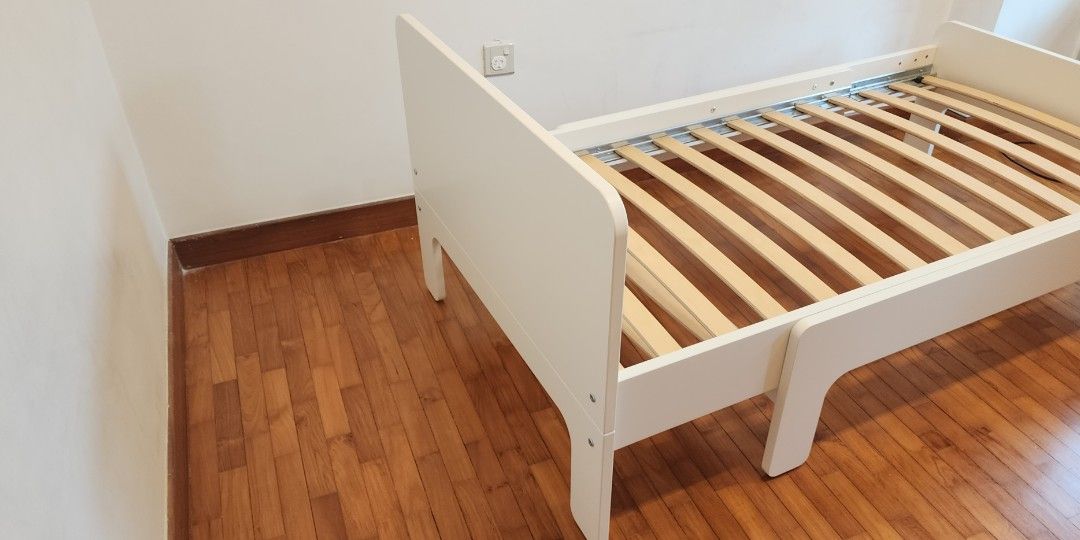 IKEA SLAKT bed frame, OMSINT matrress (2 Each available), Furniture