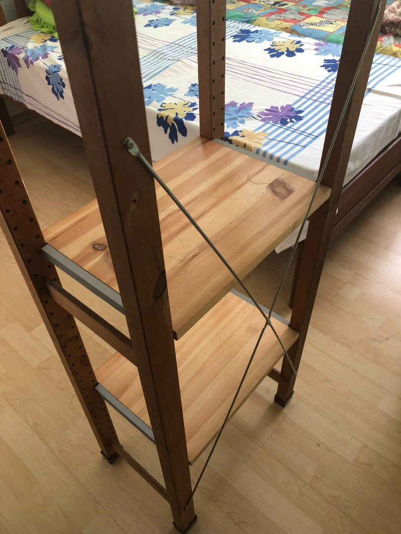 Ikea wooden rack, Furniture & Home Living, Furniture, Shelves,