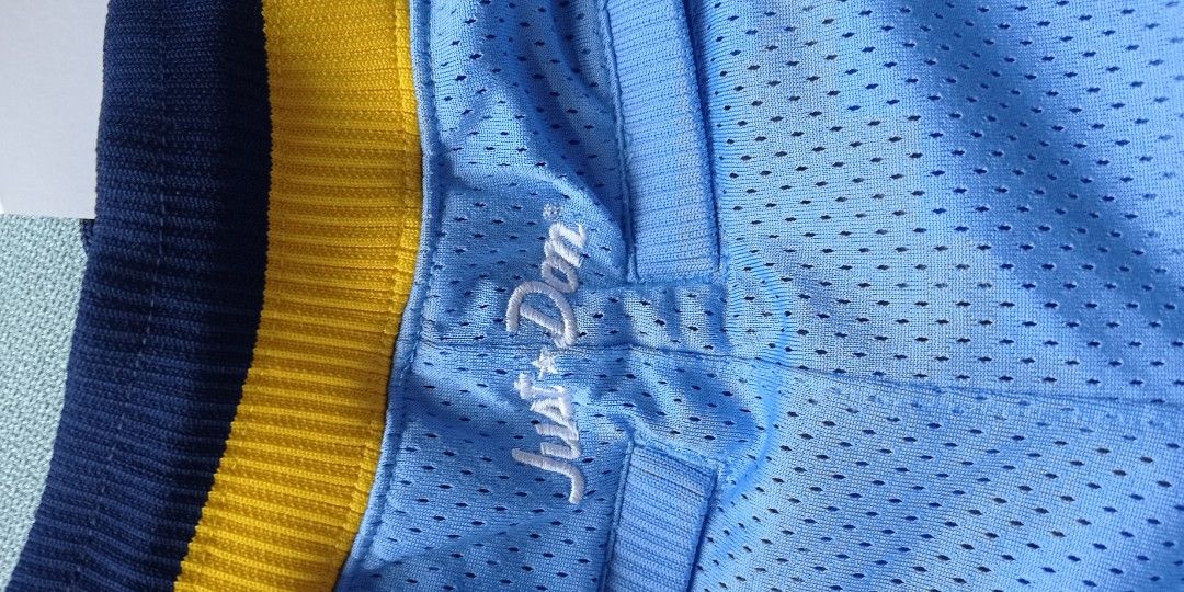 Jordan Mens Just Don Marquette Shorts Blue/Yellow Size XXL 