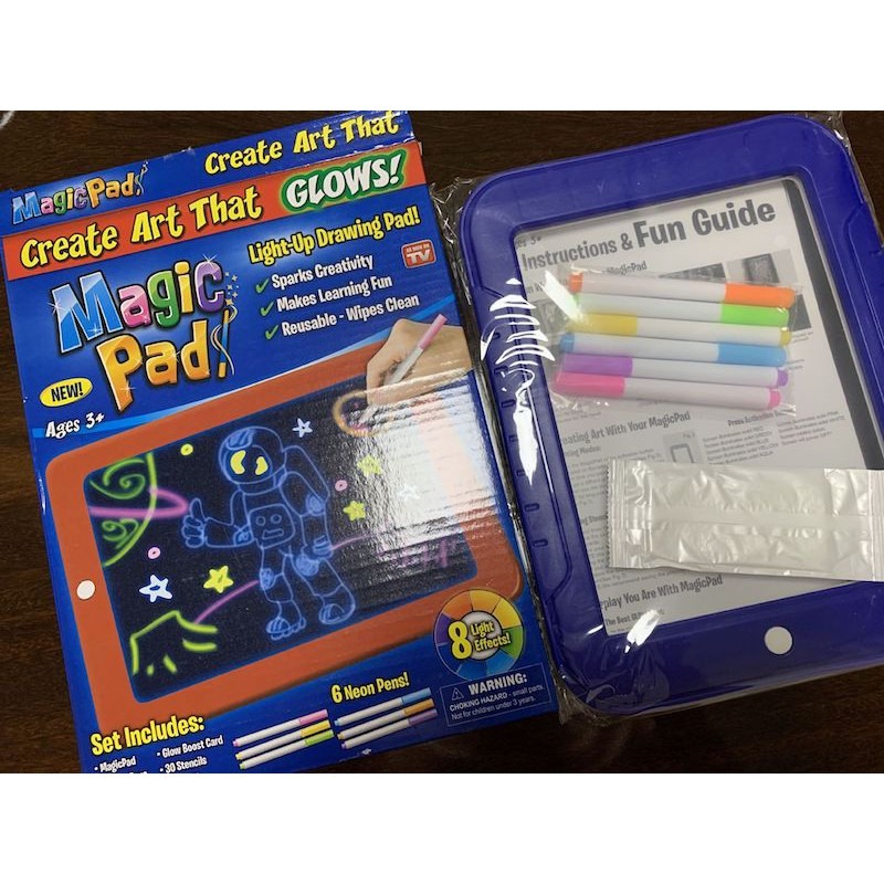 Kids Magic Graffiti Drawing Pad with Fluorescence Luminous Light ...