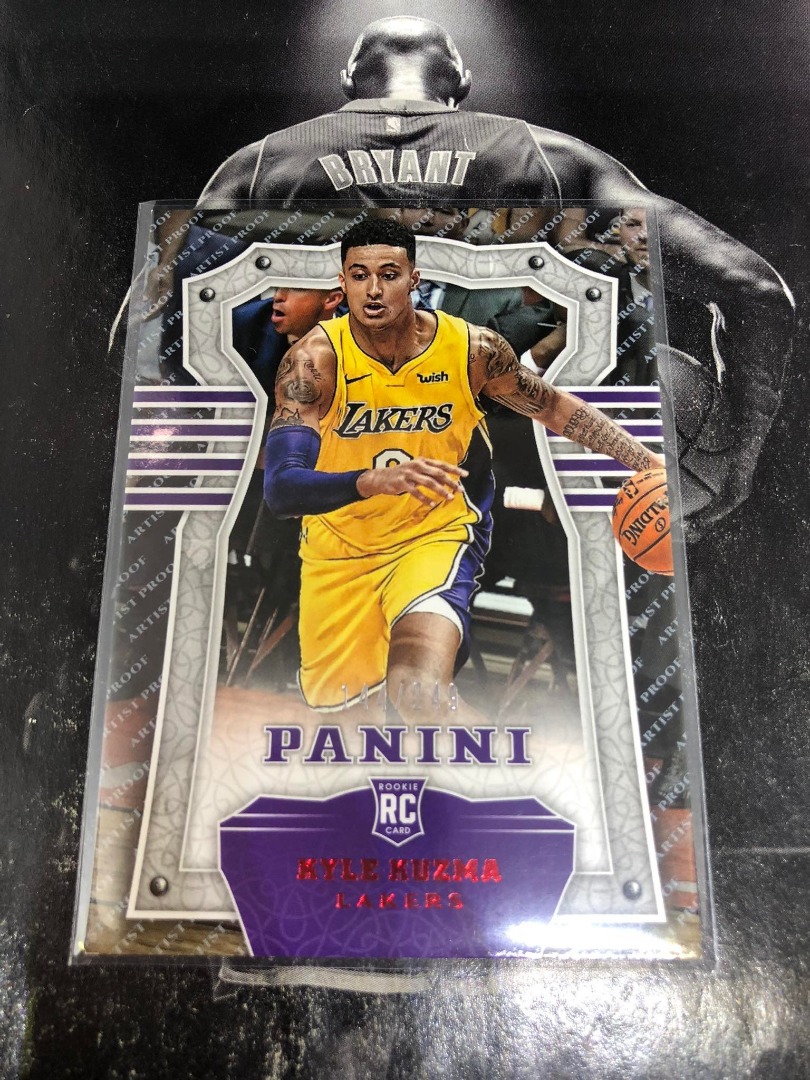 Kyle Kuzma Panini Chronicles Artist Proof Red Rookie Card NBA numbered ...