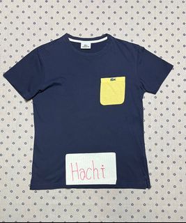 Lacoste Navy Blue Shirt with Yellow Pocket