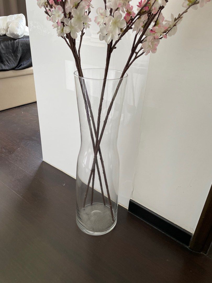 Large Floor Glass Vase, Furniture & Home Living, Home Decor, Vases