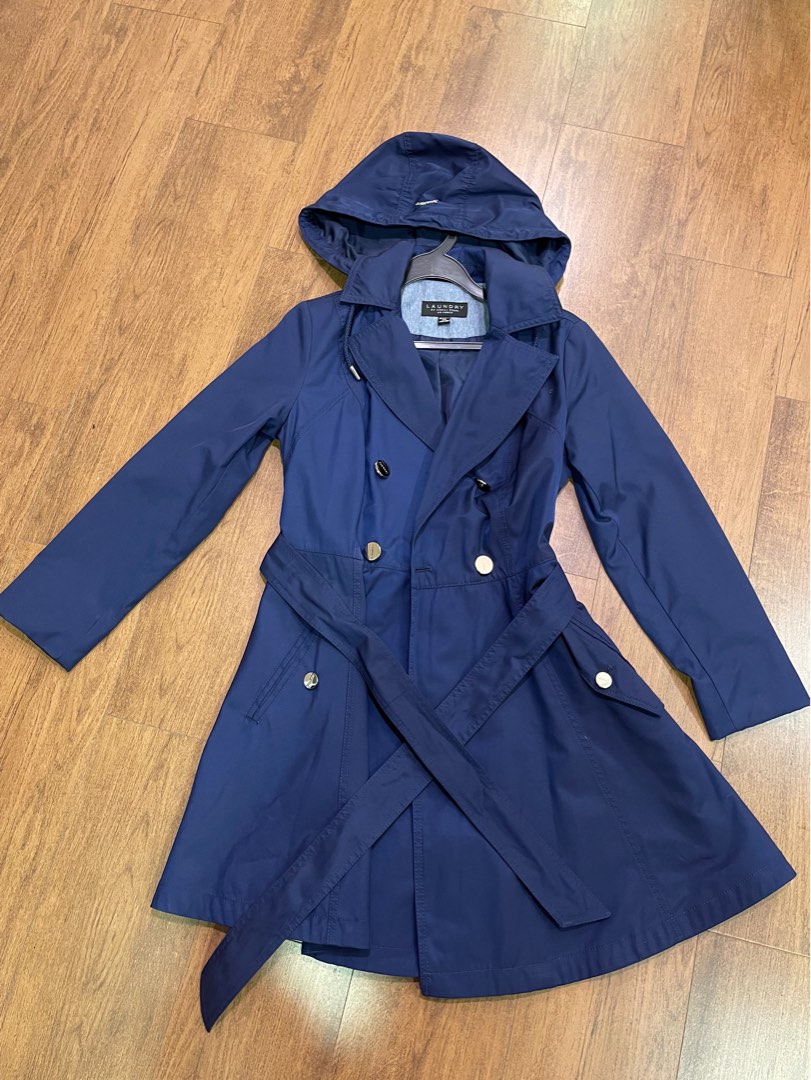 Laundry by Shelli Segal Los Angeles Trench Coat (Navy), Women's Fashion