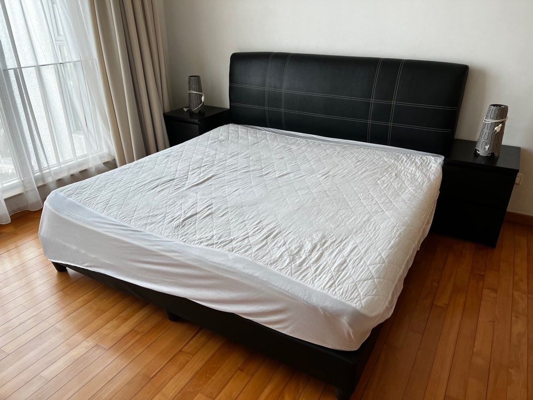 Leather Divan Bed (King Size), Furniture & Home Living, Furniture, Bed