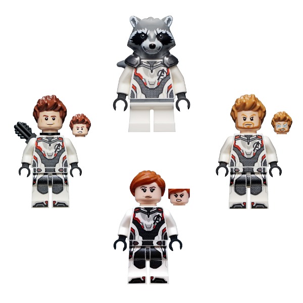 Lego Rocket Raccoon Hawkeye Black Widow Thor White Jumpsuit 76126 ...