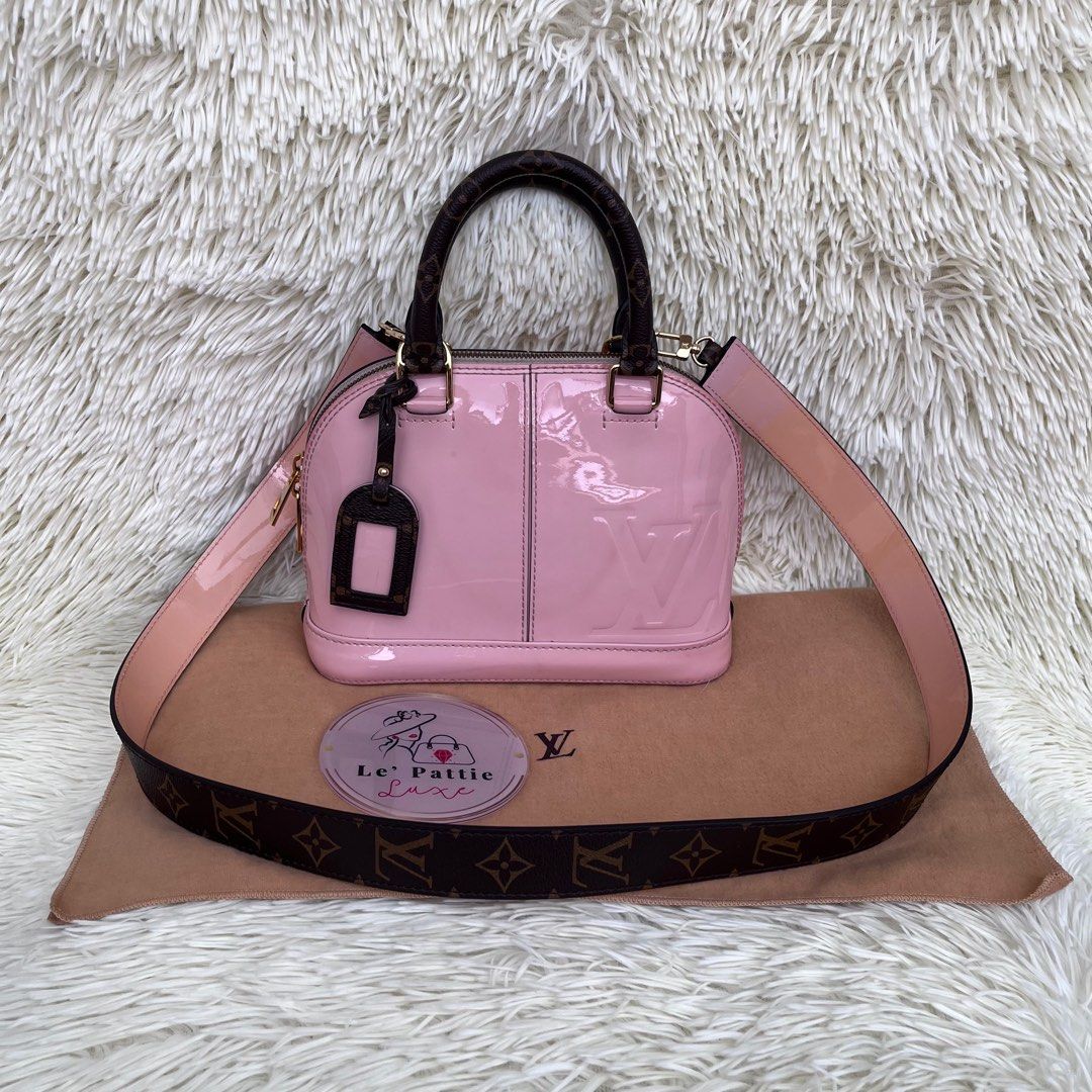 Louis Vuitton Vernis Monogram Alma BB with Strap Rose Ballerine LIMITED  EDITION - With Love luxury