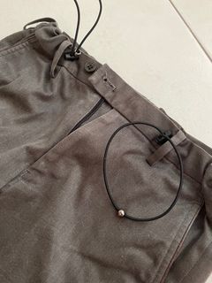 long cargo skirt with a slit at the back