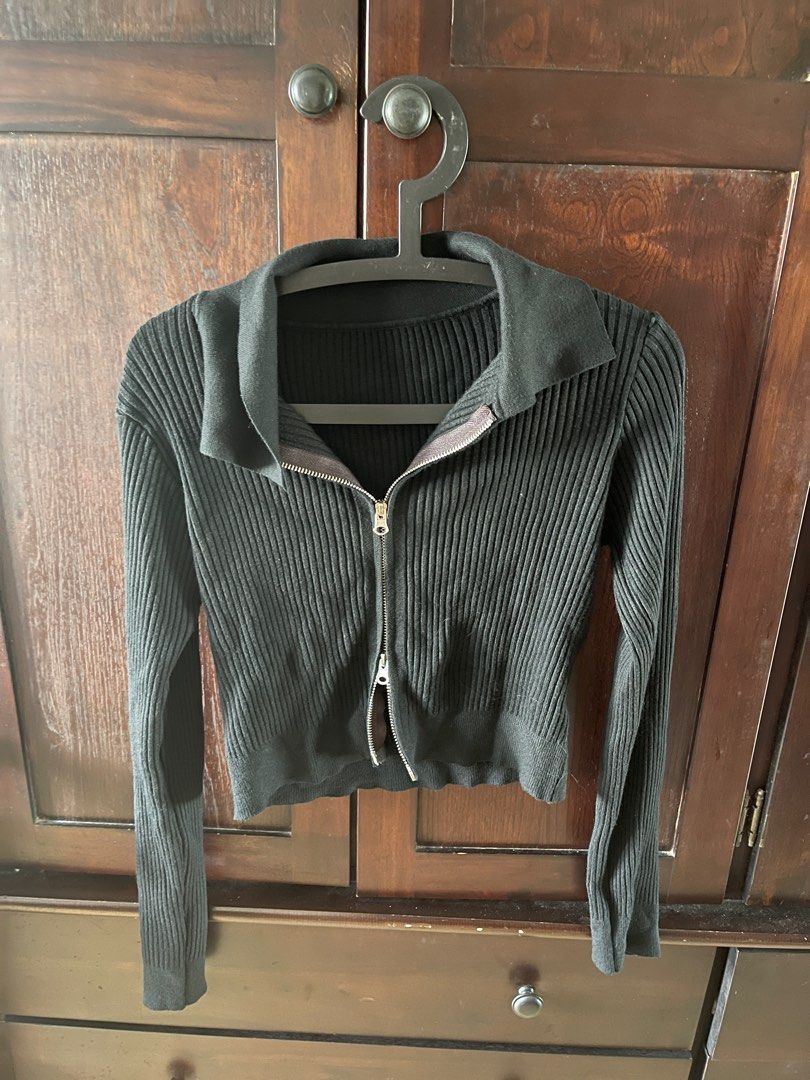 Double zip cardigan sale