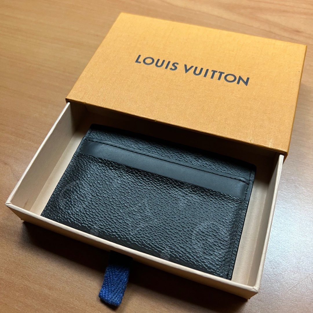 LOUIS VUITTON LOUIS VUITTON Porte Cartes Double Card Case M62170 Monogram  canvas Black Used M62170
