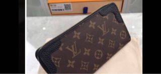 💯真品LOUIS VUITTON M61187 ZIPPY RETIRO小牛皮飾邊拉鍊 長夾(黑邊犀牛皮)專櫃新品價29800元～