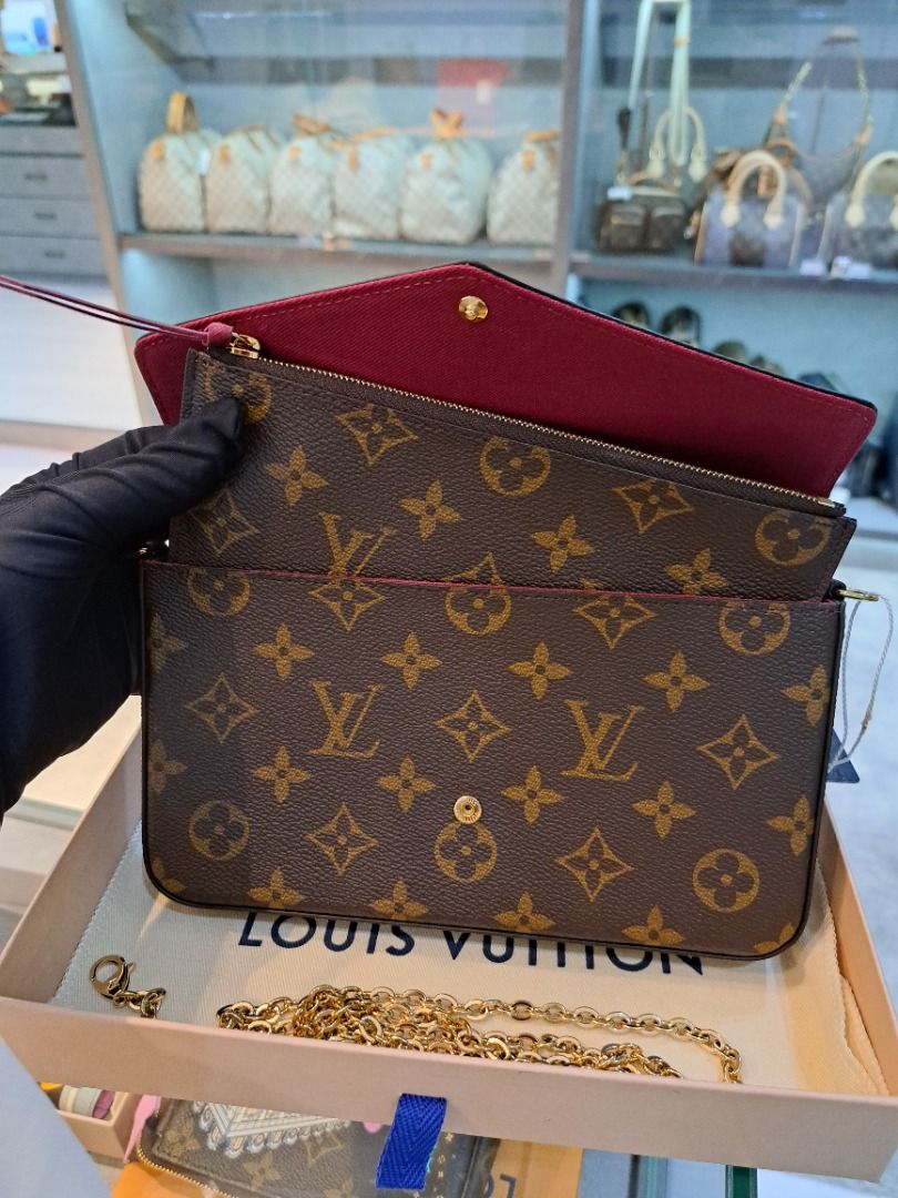 Louis Vuitton Felicie Pochette Monogram LV M61276, Luxury, Bags & Wallets  on Carousell