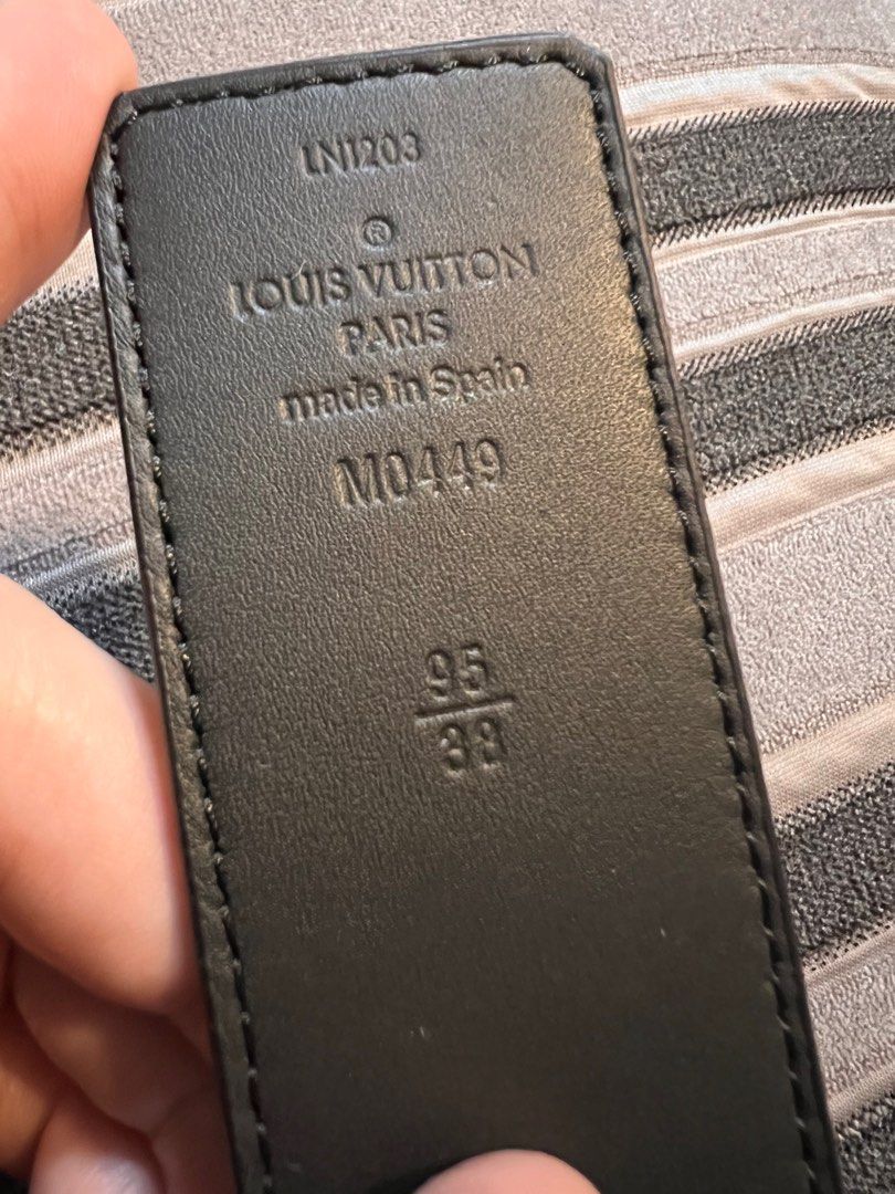 LV Initiales 40MM Matte Black Belt M0449T - 95cm