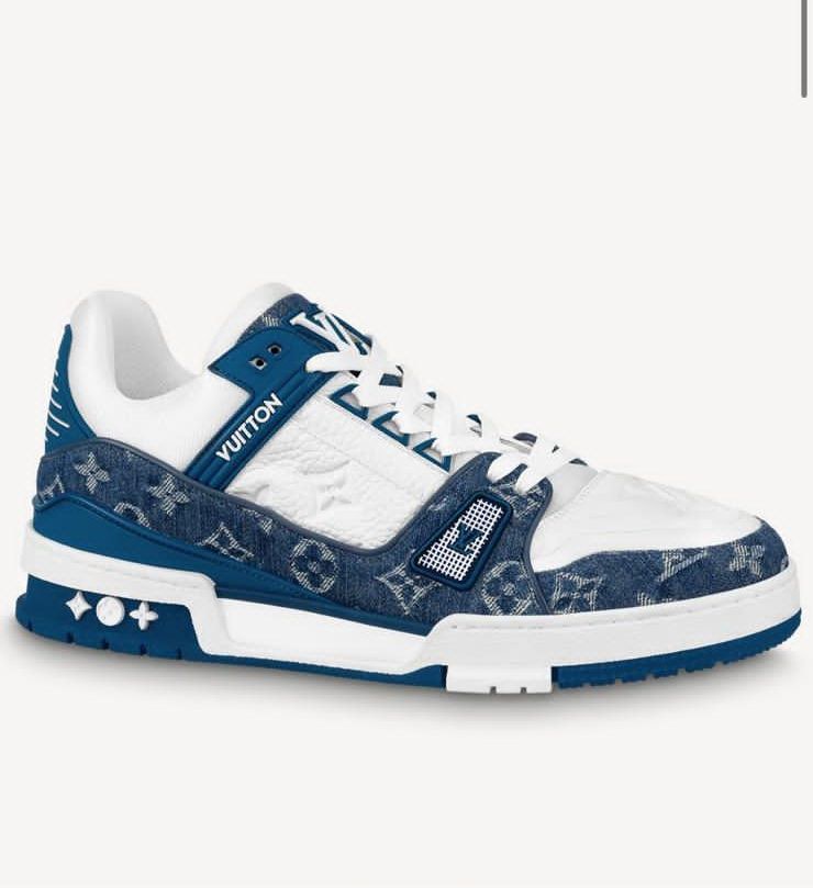 Louis vuitton shoes denim on sale
