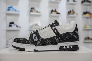 Buy Louis Vuitton Trainer Sneaker Boot 'Black Grey' - 1A54IS - Black