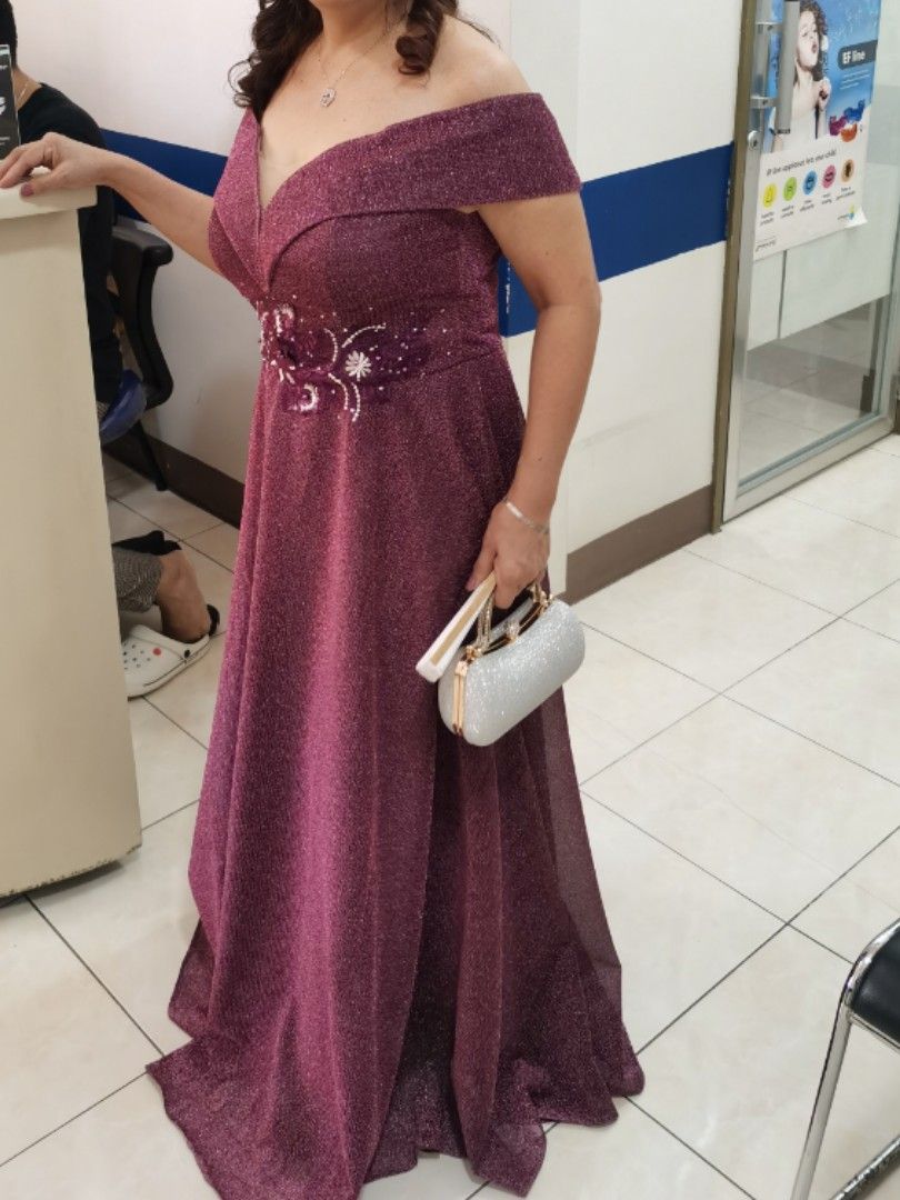 Magenta Gown for Ninang and Special Occasion Women s Fashion Dresses Sets Evening dresses gowns on Carousell