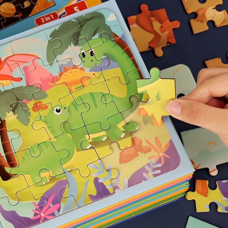 Jigsaw Puzzles Foldable Book Early Childhood Education for