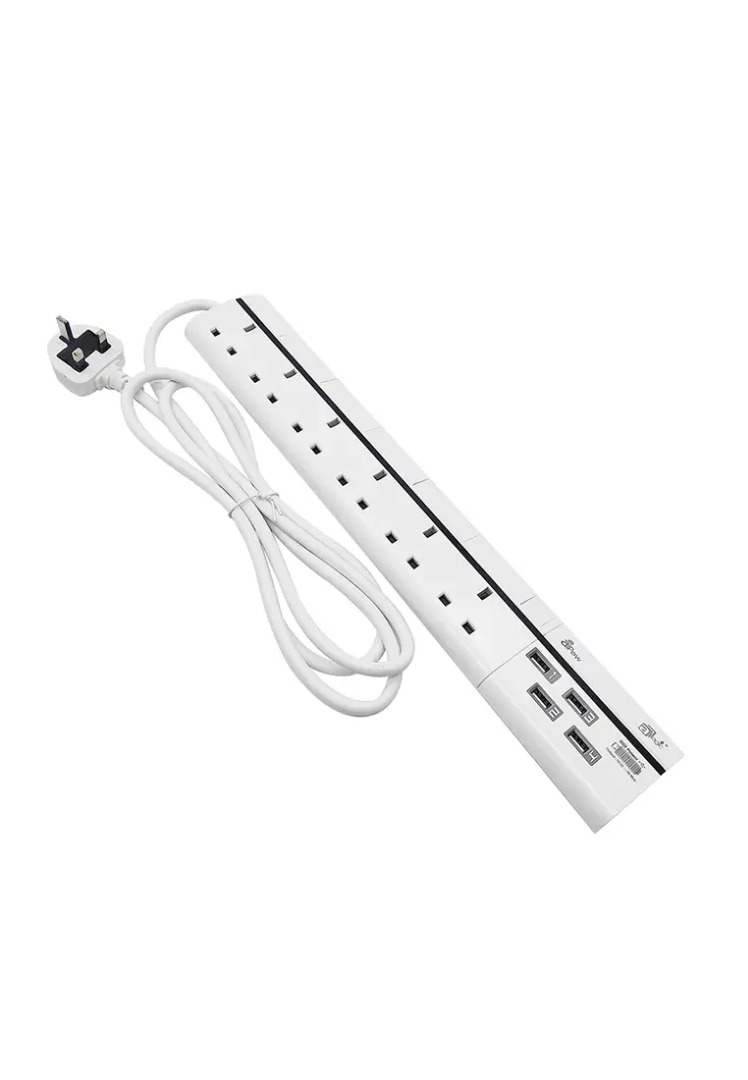 MagStrip 6X13A Switched Trailing Socket with 4xUSB-A 5V/4A Smart ...