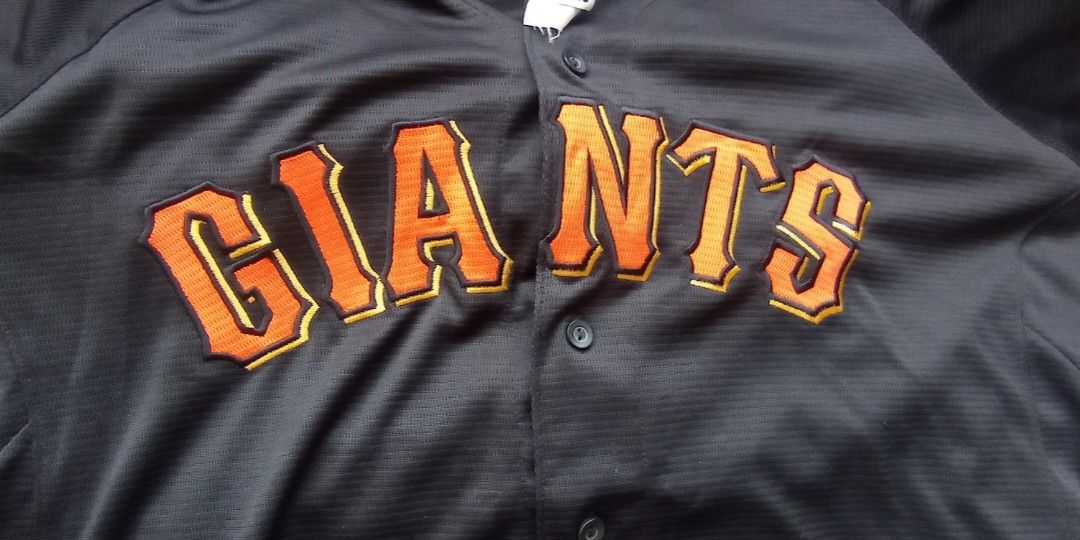 Majestic, Shirts, Mlb Sf Giants Orange Jersey