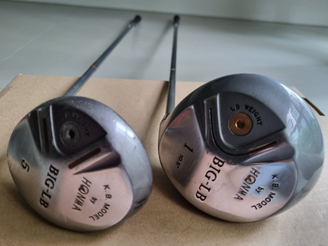 RARE Men's Honma golf clubs 1 and 5 woods new grips, Sports Equipment