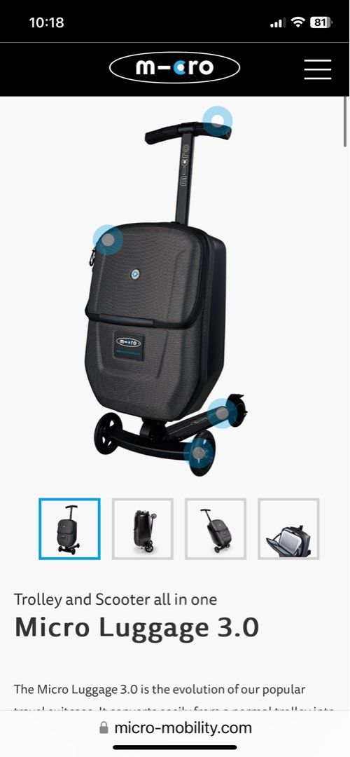 Micro luggage 3.0 hot sale