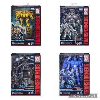 MISB Transformers Generations Studio Series 49 Bumblebee, 78 Sideswipe, 53 Constructicon Mixmaster & 86-05 Scourge