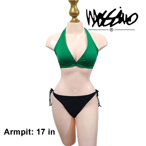 MOSSIMO Bikini Top XL Green Bikini Top Halter Bikini Top Plus Size