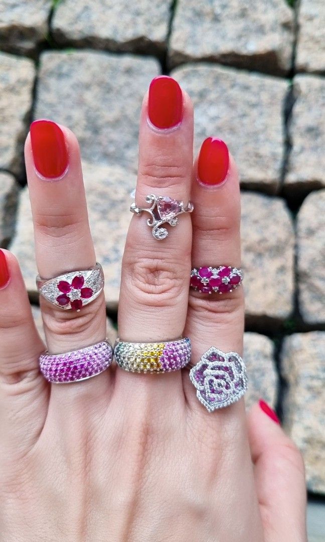 Mother s Day Special Ruby Pink Sapphire 18K Ring Women s