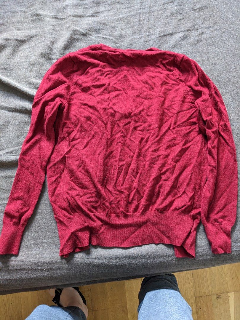 M&s red cardigan top