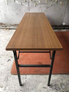 Multi-purpose wood and steel folding table Heavy-duty  4 pcs available  71L x 21W x 28H inches Catering table Buffet table Workshop table In good condition Code 1373