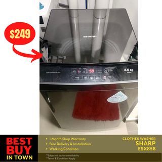 MUST BUY! SHARP 8KG Top Loader Washing Machine ESX858-1
