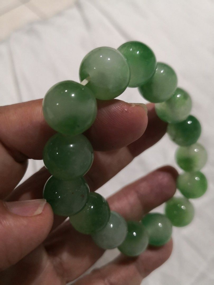 Jade Gemstone Bead Stretch Elastic Stone Bracelet | El Loro Jewelry & Gifts