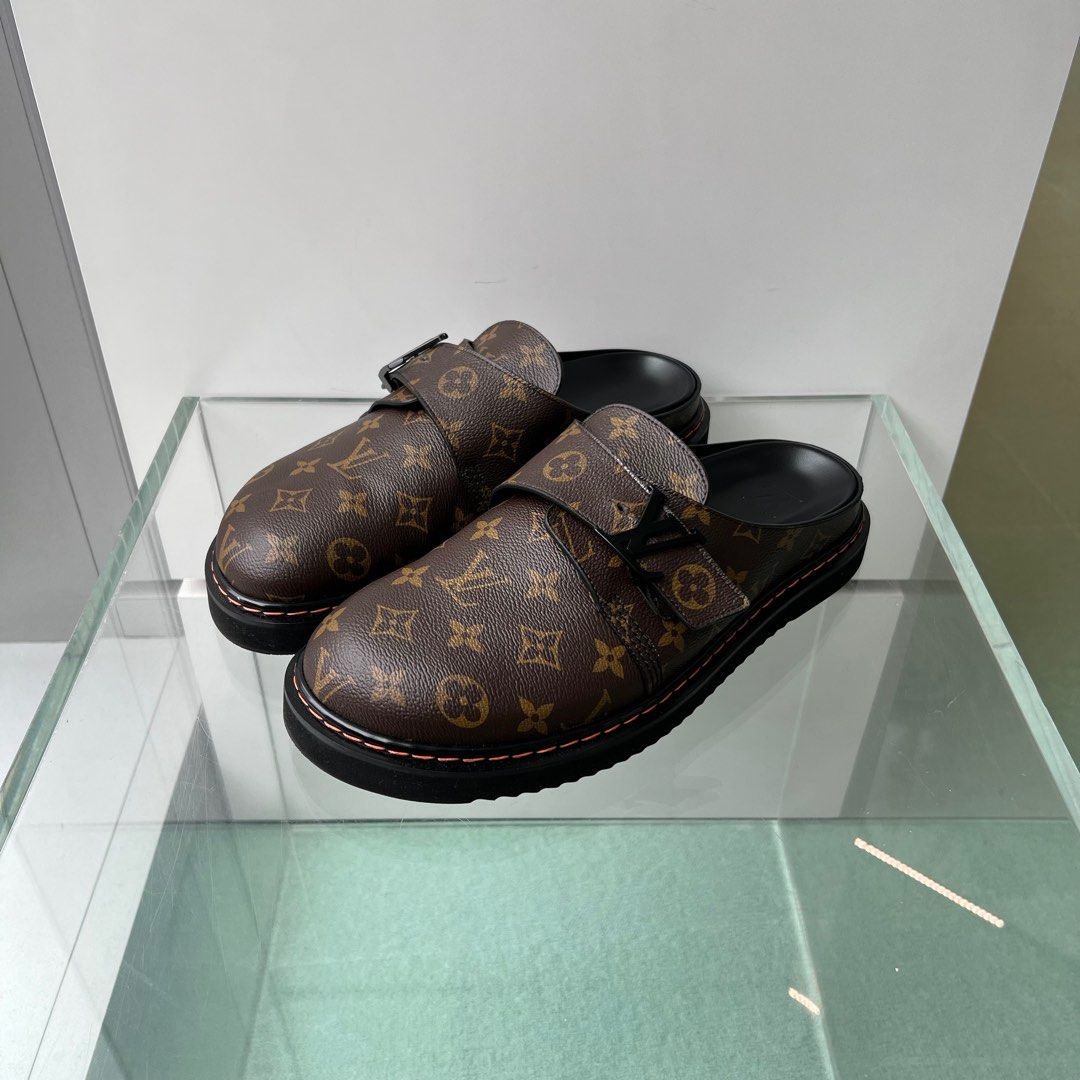 NEW Louis Vuitton Easy Slip On Sandals Monogram Black