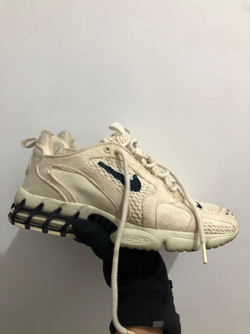 tênis nike stussy air zoom spiridon cage 2 fossil