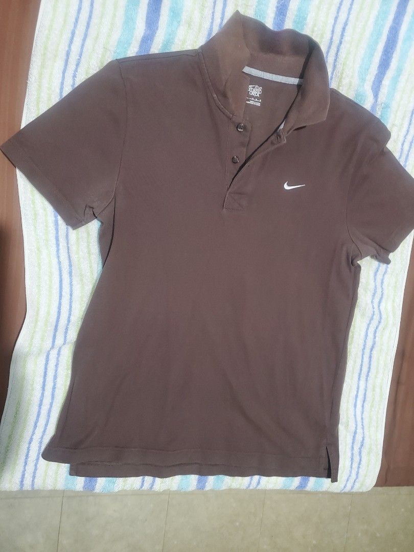 nike polo side swoosh Brown Men s Fashion Tops Sets Tshirts Polo Shirts on Carousell