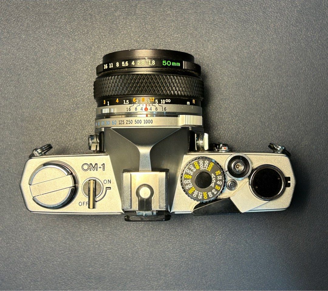 Olympus OM1 film camera with 2 lenses, Photography, Cameras on Carousell