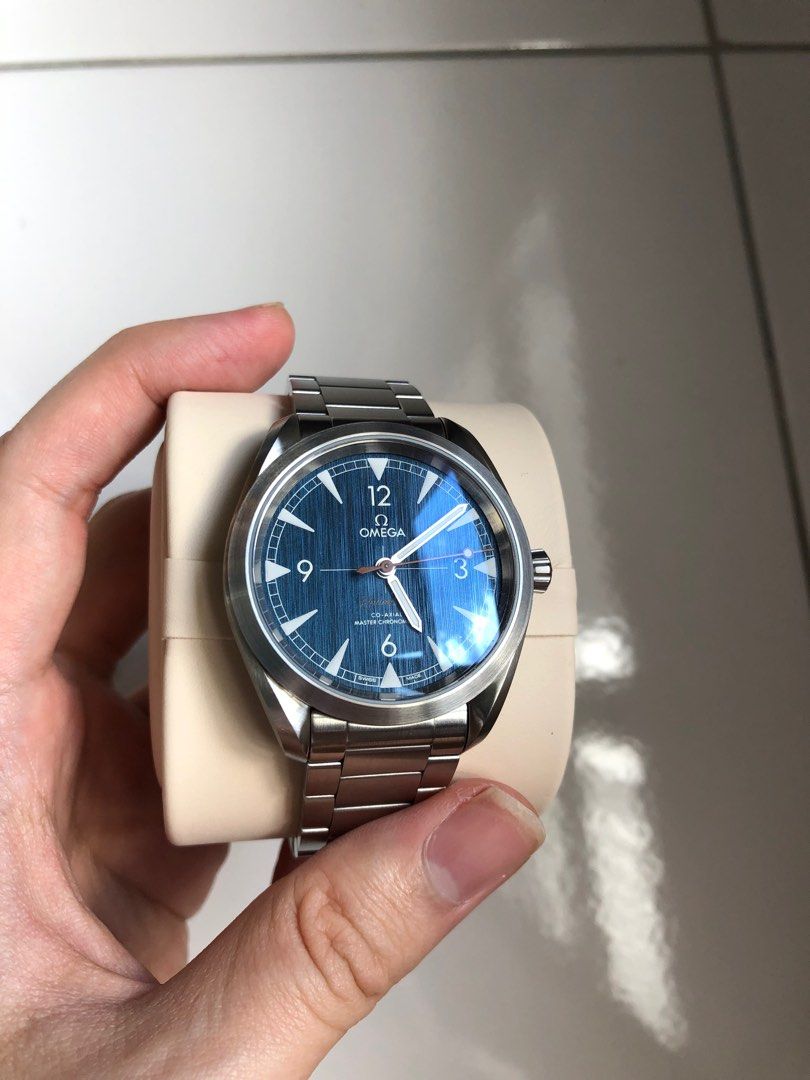 Omega Railmaster Blue Denim open to swap Luxury Watches on