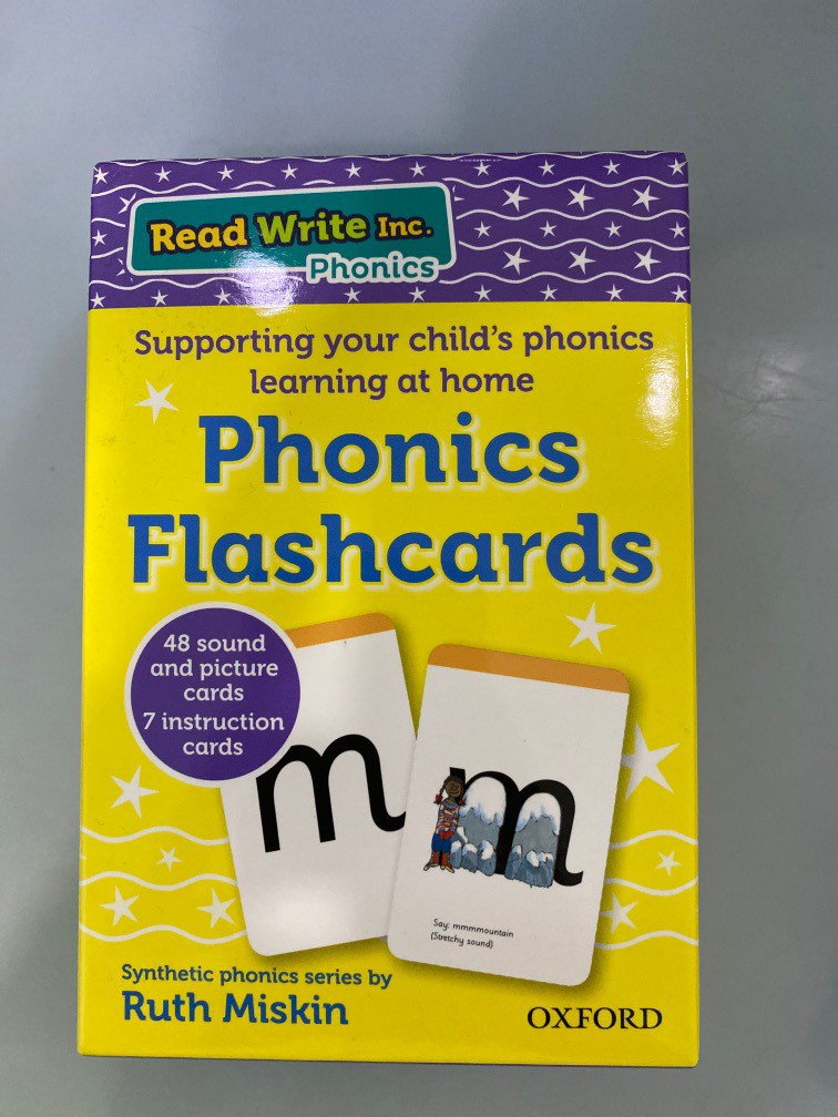Oxford read write inc Phonics flash cards, 興趣及遊戲, 書本 & 文具, 小朋友書 Carousell