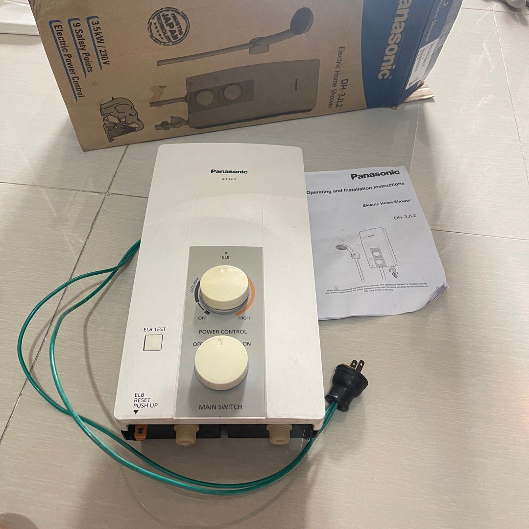 Panasonic DH-3JL2 electric home shower water heater (with leak), TV u0026 Home  Appliances, Water Heater u0026 Instant Showers on Carousell